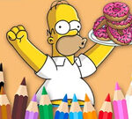 Målarbok: Simpson Donut